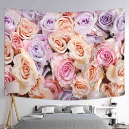 Tapestry Flowers Floral Carpet Wall Hanging Bohemian Style Natural Vegetable Ar