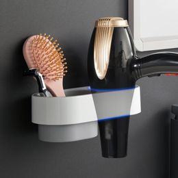 No Punching Bathroom Storage Rack & Organization Heavy Duty Hole-free Hair Dryer Rack Keep Tidy ZL1205