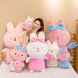 25cm New bunny plush toy cute and cute rabbit doll soothe dolls home decoration