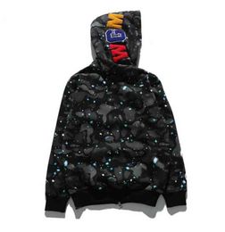 Mens womens designer Hoodies Jogger Tracksuit Pullover Sportwear Fleece Sweatshirt Grey Black Hip Hop Air Luminous Supre Shark Jacket M-3XL