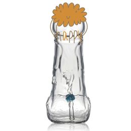 Glass Bubbler Heady Dab Rigs Hookahs Downstem Perc Thick Glass Water Bongs Smoke Pipe Beaker Bong with 14mm bowl