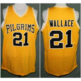 Nikivip Rob Brown Jamal Wallace #21 Pilgrims Finding Forrester Movie Retro Basketball Jersey Mens Stitched Custom Number Name Jerseys