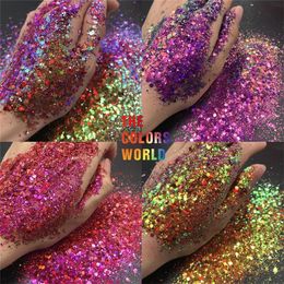 TCT598 Chunky Chameleon Color Shift Nail Glitter Nail Art Decoration Manicure Tumblers Crafts DIY Festival Accessories Supplier 220525