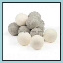 Other Laundry Products Clothing Racks Housekee Organisation Home Garden Natural Wool Felt Dryer Balls 4-7Cm Reus Dhqpk