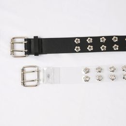 Belts 2Layered Punk Waist Belly Chain Belt For Women Alloy And PU Leather Layered Night Club Dance Party Body Supplies DXAABelts