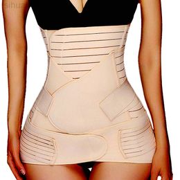 3 In 1 Postpartum Belly Belt Tummy Band Belts Corset Body Shaper Band Postnatal C-Section Waist Trainer Pelvis wrap Shapewear L220802