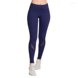 Yoga Outfits Mesh Pants For Women Tummy Control Leggings 4 Way Stretch And Non See-Through