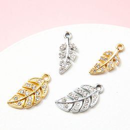 Drill Leaves Diy Earrings Pendant Bracelet Women's Pendant Zinc Alloy Electroplating Point Drill Jewellery Small Accessories 1221845