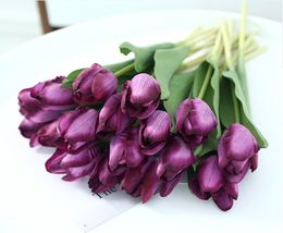 Artificial Flowers Real touch Tulips Bouquet wedding decorative flower living room decoration