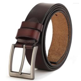 Belts 80-160CM Whole Cow Genuine Leather Luxury Strap Male For Men Fashion Classice Vintage Pin Buckle Jeans BeltBelts Emel22