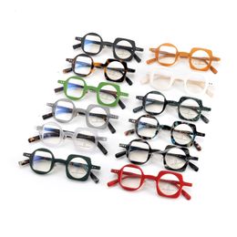 Men Optical Glasses Brand Designer Spectacle Frames Women Fashion Square Round Small Eyeglasses Frame Personalization Vintage Myopia Glasses Handmade Eyewear