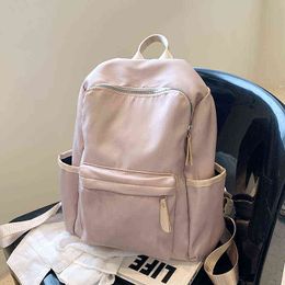 NXY School Bags Small Designer Oxford Cloth Solid Color Backpack 2022 Luxury Brand Fashion Travel Book Bag Girls Back to 220802