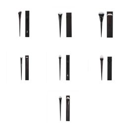 Lock-It Edge Foundation Brush No.10 - Black Perfect Foundation Sculpt Contour Makeup Brush