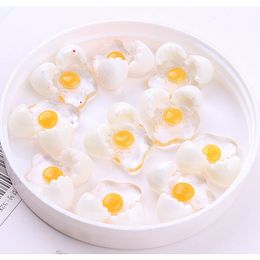 Diy Refrigerator Stickers Handmade Materials Creative Simulation Food Play Poached Eggs Fried Eggs Eggs Earrings Pendant Hair Accessories 122978