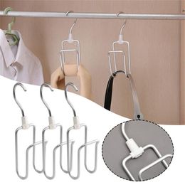 Hooks & Rails PCS Aluminium Scarf Holder Hanging Foldable Storage Hook Towel Multifunction Rack For Belts Clothing CoatHooks