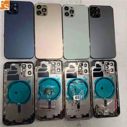 Housings For iphone 11promax 12 pro max 12pro 12promax Back Glass Middle Frame Chassis Full Housing Assembly Battery Cover door