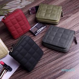 Women Short Organiser wallet Solid Colour Mini Wallets Womens bags Credit Card high-quality Leather Black Red Pink Beige Wallets