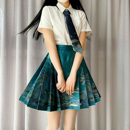 Clothing Sets 2022 Japanese School Uniforms Accessories Plaid Bowtie Casual Bow Tie Jk Uniform Collar Bowknot Graduation Skirt Ties