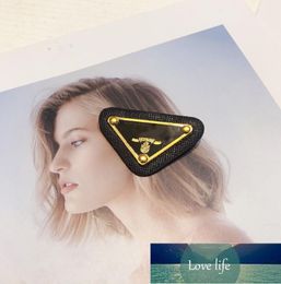 Fashion Classic inverted triangle metal label brooch exquisitely designed vintage accessories Double Colour all match