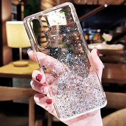 Luxury Bling Glitter Phone Cases For Honour 20 Pro 10 9 Lite 8X 10i 9A 8A 7A Soft Silicone Clear Cover