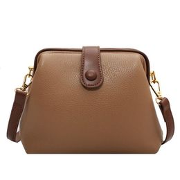 Retro Women Small Handbag Soft Leather Shoulder Bags Female Brown Crossbody Bags Designer Ladies Party Totes