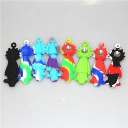 3.7inch Mini Silicone Spoon Pipes Smoking Bubbler Dab Water Pipe tobacco hand pipe Ultimate Tool Oil Herb Hidden Bowl