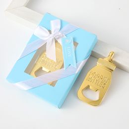 Baby Shower Return Gifts for Guest Supplies Poppin Baby Bottle Shaped Bottle Opener with gift box packaging Wedding Favours Party Souvenirs DH678