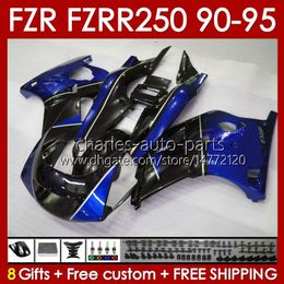 Fairings Kit For YAMAHA FZRR FZR 250R 250RR FZR 250 FZR250R 143No.82 FZR-250 FZR250 R RR 1990 1991 1992 1993 1994 1995 FZR250RR FZR-250R 90 91 92 93 94 95 Body blue glossy