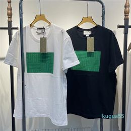 2022 Designer T Shirt Mens T-shirt Fashion high quality Clothing Short Sleeve Punk Letter Stripe Embroidered Skateboard 100% Cotton black