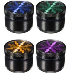 Smoking Herb Grinders Aluminium Alloy material dia 50mm 63mm With Clear Top Window Lighting Tobacco Crusher