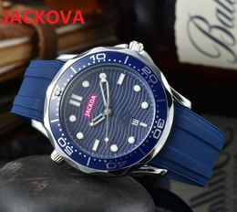 On Sale Men Skeleton Dial Watch 42mm Black Blue Grey Rubber Silicone clock Luxury Quartz President Day Date switzerland annual highend Wristwatch montre de luxe
