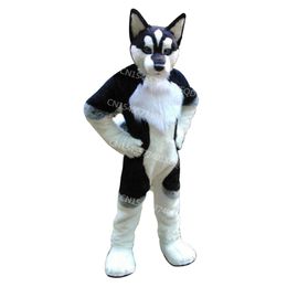 Medium and Long Fur All-in-one Husky Fox Mascot Costume Walking Halloween Suit Party Role-playing Cartoon Props Fursuit #032