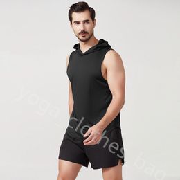 lu-BX002 Men's Summer Quick Dry Vest Loose Outdoor Leisure Running Fitness Vest Hooded Sports Vest With brand logo