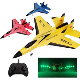 SU 35 RC Plane 2 4G Airplane Remote Control Fighter Hobby Drone Glider EPP Foam Aircraft Toys For Kids 220713