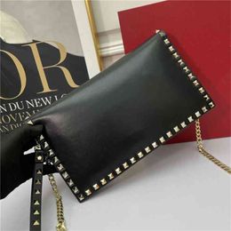 Purse New mobile phone bag leather large capacity hand bag business leisure envelope packaging rivet Single Shoulder Messenger women's bag