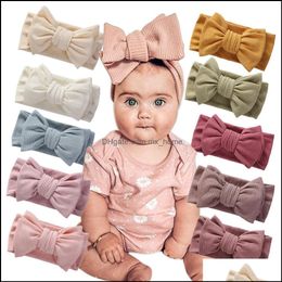 Hair Accessories Baby Headband Ribbedheadbands For Children Elastic Bands Girl Infant Head Wraps Soft Turban Newborn Drop Delivery 20 Dhgur