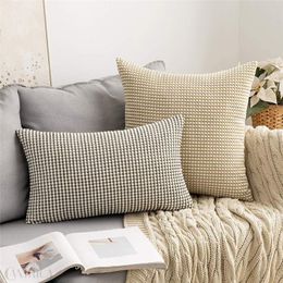 Cushion/Decorative Pillow Corduroy Pillowcase Soft Cushion Cover For Sofa Chair Car 45 Decorative Pillows Home Decor Nordic CoverCushion/Dec