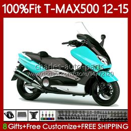 OEM Bodywork For YAMAHA TMAX MAX 500 MAX-500 TMAX-500 Glossy cyan 2012 2013 2014 2015 Fairings 113No.71 T MAX500 T-MAX500 12-15 TMAX500 12 13 14 15 Injection Mould Body