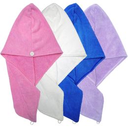 4 PCS Fiber After Shower Hair Drying Wrapped Womens Girls Lady'S Towel Quick Dry Hair Hat Cap Turban Head Wrap Bathing Tools 200923