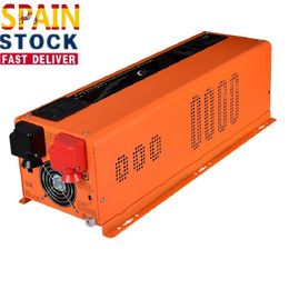 Power Inverter & Battery Charger LED 2-4KW DC12/24/48V AC230V Pure Sine Wave AC&DC Exchange Low Frequency Off-grid Hybrid Single Phase Transform Power Spain Warehouse
