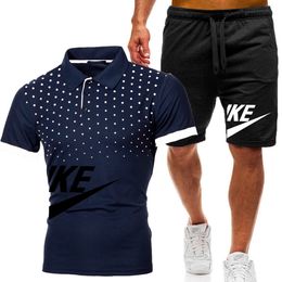 Summer Suits Casual Polo Classic Shorts Men's Outdoor Suits Youth Fashion Sportswear Men's Two Piece High Quality Menswear