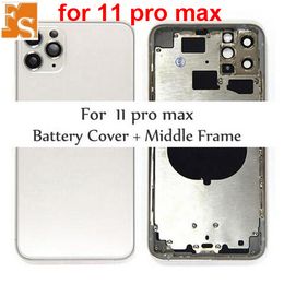 Housings For iphone 11 pro max 11pro 11promax Back Glass Middle Frame Chassis Full Housing Assembly Battery Cover door