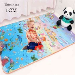 Thickness 1cm Baby Play Mat Toys for Children Rug Playmat Developing Mat Baby Room Crawling Pad Folding Mat Puzzle Baby Carpet 210402