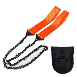 Hand Tools Portable Survival Chain Saw Chainsaws Emergency Camping Hiking Tool Pocket Pouch Outdoor SawHand