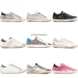 Designer Shoe Italy Golden Spuer star Sneaker Women Casual Shoes Sequin gold Classic White Do-Old Dirty SuperStar Man Shoe