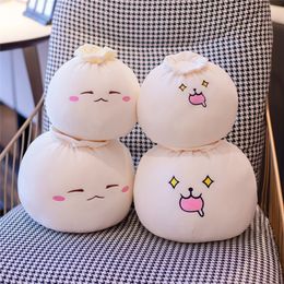 Soft and Cute Expression Bun Plush Toy Elastic Dumpling Pillow Pillow Funny Doll for Girlfriend