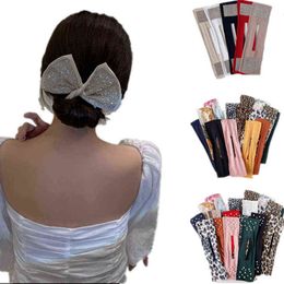 Maruko Head Lazy Magic Plate Hair Device Band Hair Ring Twist Clip Bow Fashion Accessories Women Printed Fabric Cute Headband AA220323