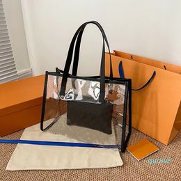 2022 women Shoulder tote bags fashion high quality large capacity transparent plastic Purses Luxury designer handbags shopping bags