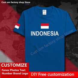 Indonesia Indonesian T shirt Custom Jersey Fans DIY Name Number Brand High Street Fashion Hip Hop Loose Casual T shirt 220616