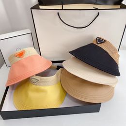 Resort Visors Stylish Sunhat Luxury Designer Visor Men Women Hats Caps Bucket Hat High Quality Wide Brim Cap Summer Driving Beach 5 Colors